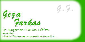 geza farkas business card